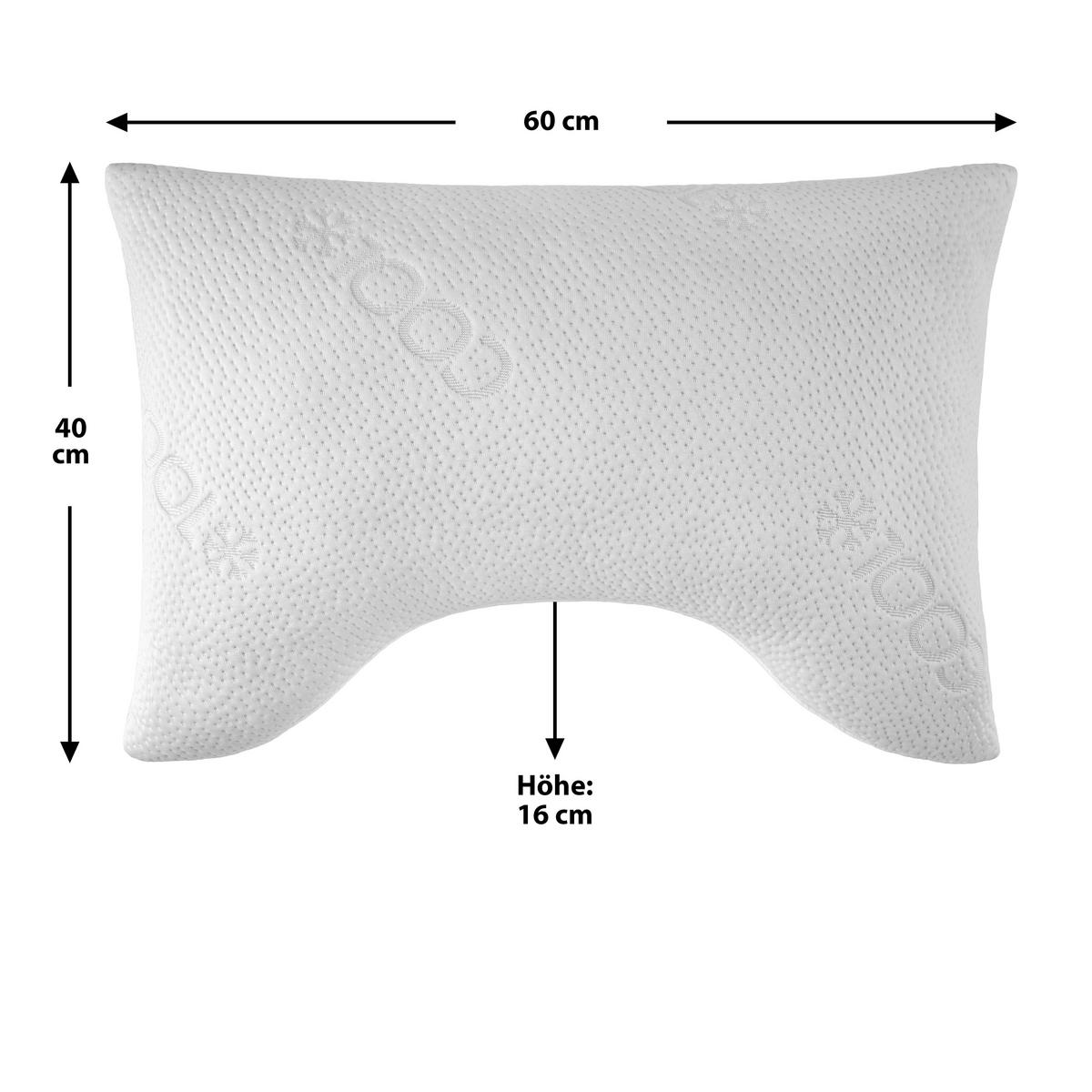 KOPFKISSEN        60/17/40 cm  - Weiß, Basics, Textil (60/17/40cm) - Boxxx