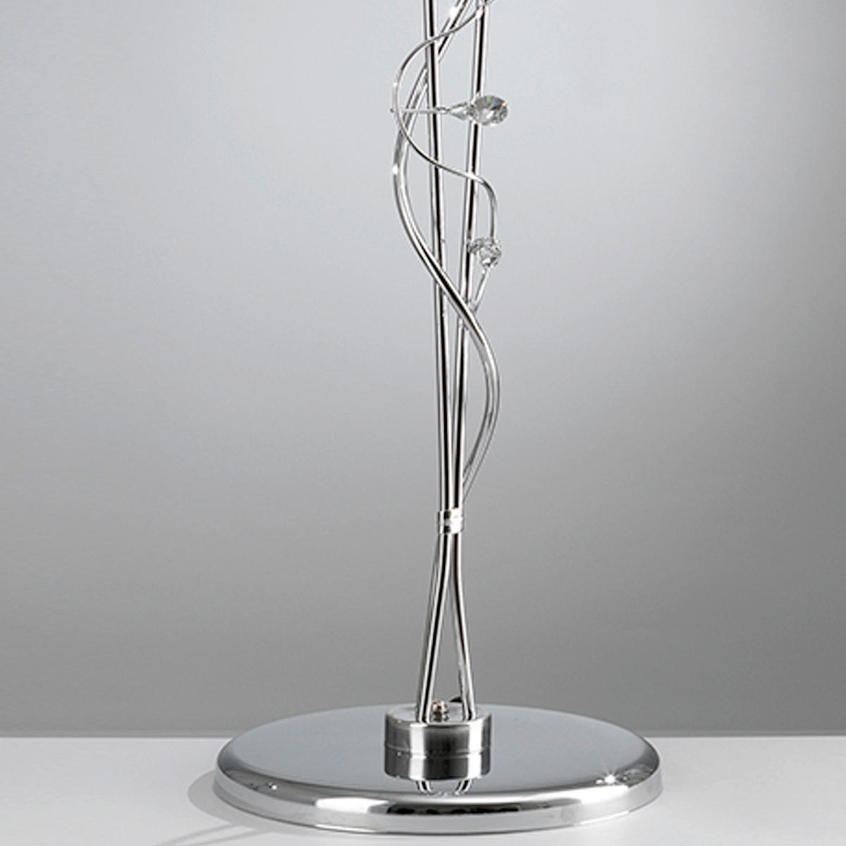 STEHLEUCHTE 45/45/195 cm    - Chromfarben/Schwarz, Design, Kunststoff/Metall (45/45/195cm)