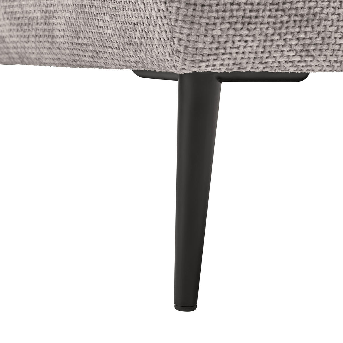 HÖRNSOFFA i vävt tyg taupe  - svart/taupe, Modern, metall/textil (255/164cm) - MID.YOU
