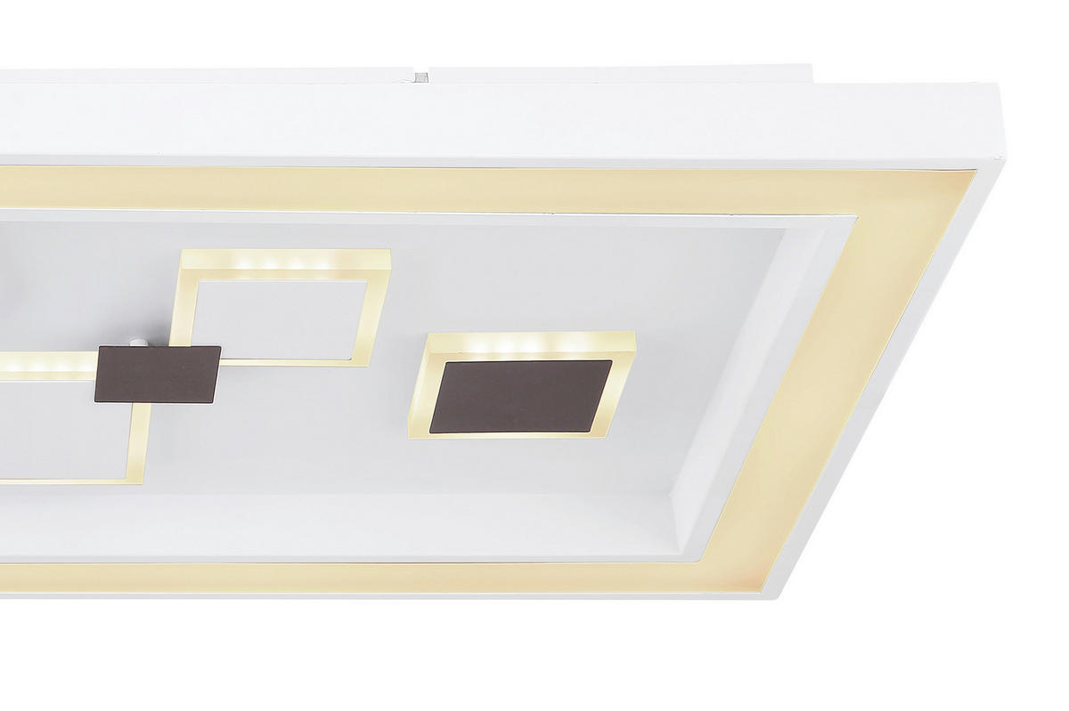 LED-DECKENLEUCHTE 55 W    80/40/7 cm  - Weiss/Opal, Design, Kunststoff/Metall (80/40/7cm) - Globo
