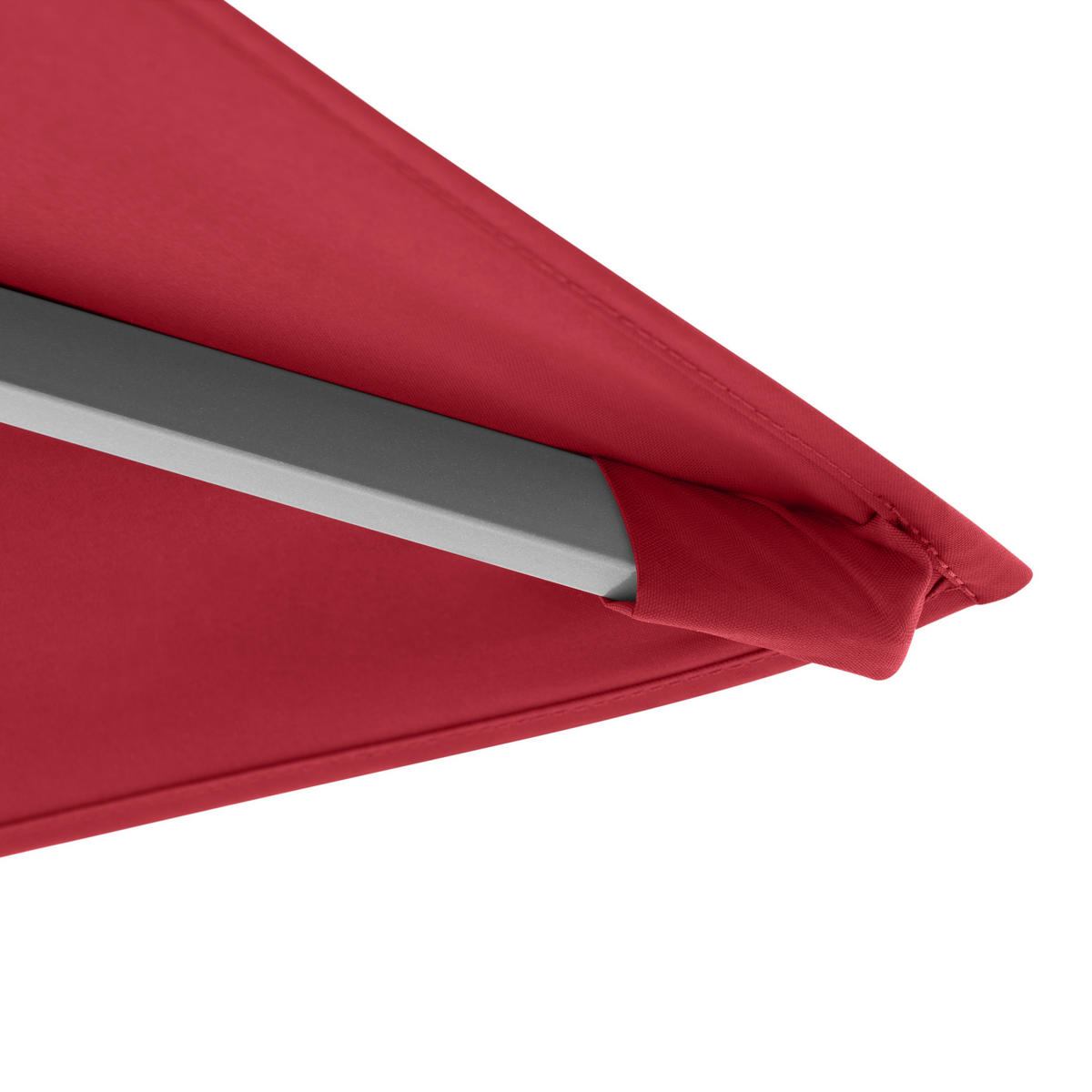 SONNENSCHIRM  200/250 cm  - Silberfarben/Rot, Konventionell, Textil/Metall (200/250cm) - Doppler