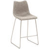 TRESENSTUHL Lederlook Edelstahlfarben, Hellgrau  - Edelstahlfarben/Hellgrau, KONVENTIONELL, Textil/Metall (49/99/51cm) - Livetastic