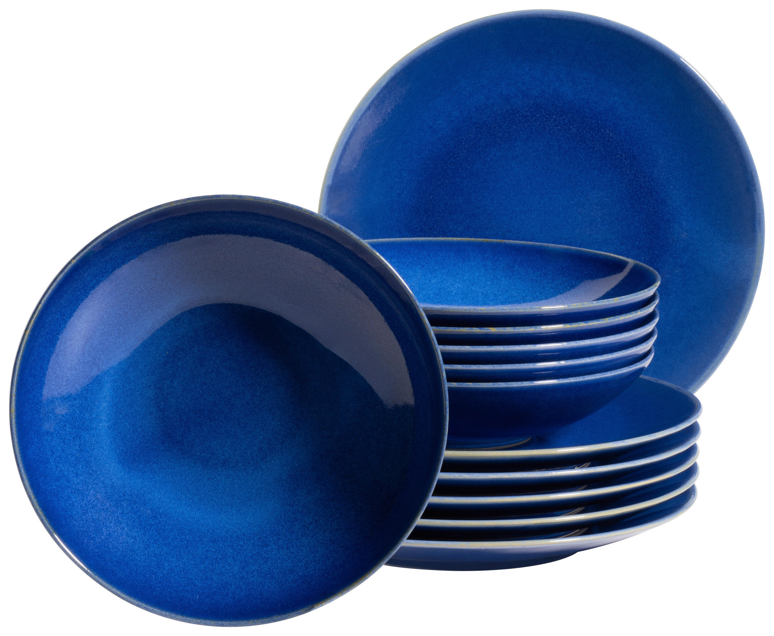 TAFELSERVICE 12-teilig  - Dunkelblau, Basics, Keramik - Mäser