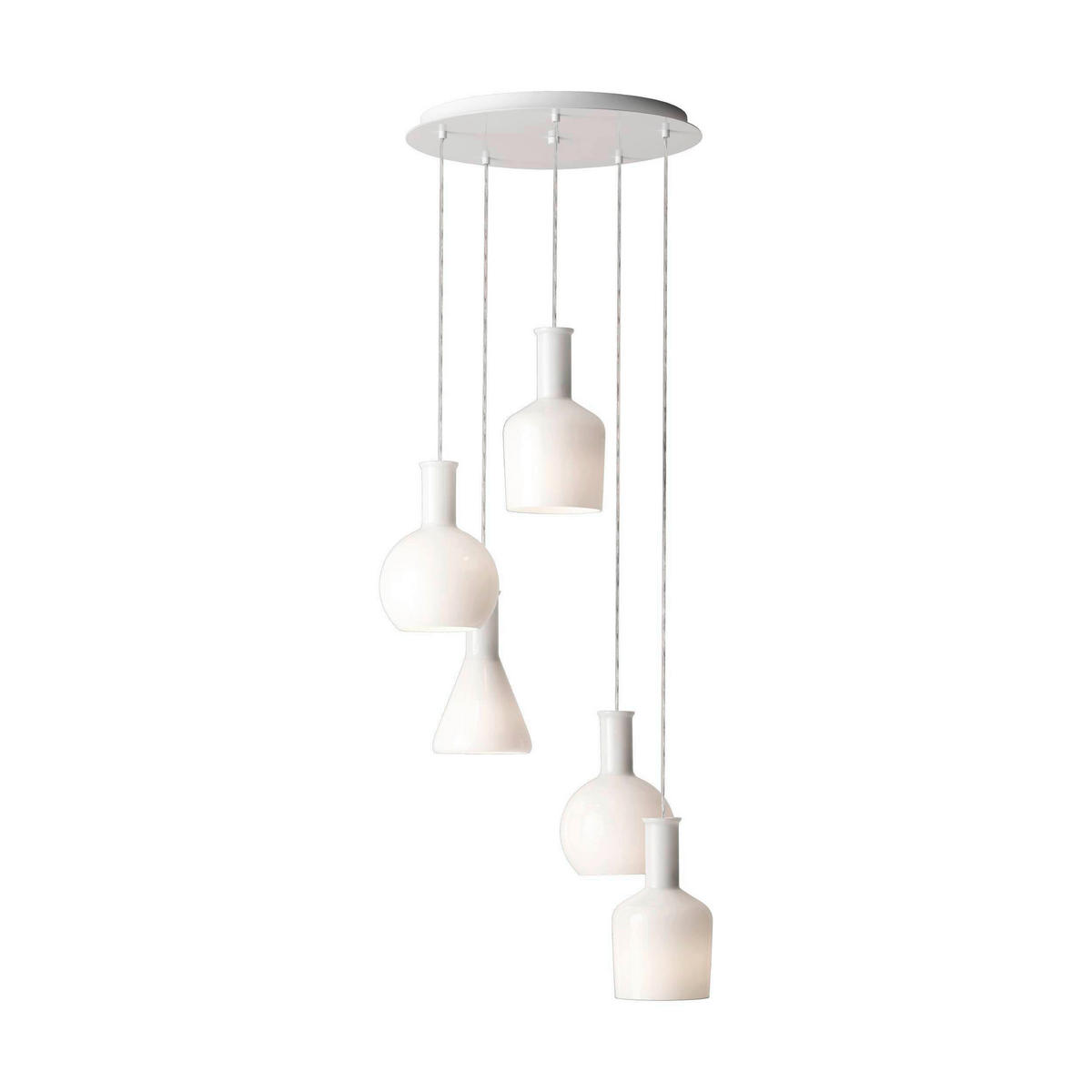 HÄNGELEUCHTE 50/150 cm   - Weiß, Design, Glas/Metall (50/150cm) - Eglo