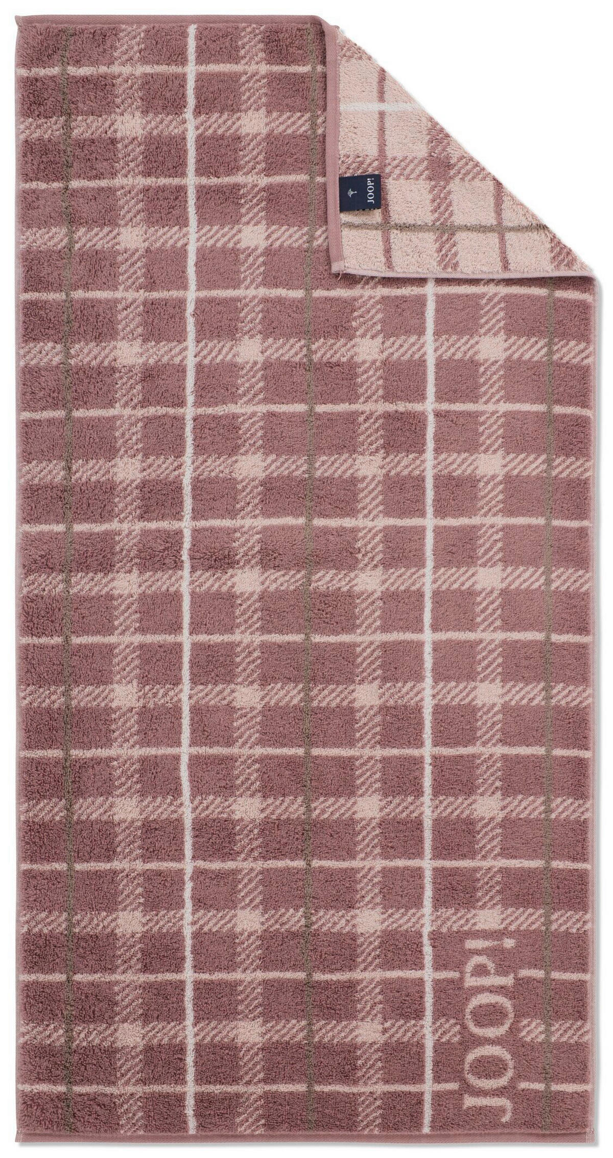 HANDTUCH Contour Checked Mauve, Beige  - Beige/Mauve, Design, Textil (50/100cm) - Joop!