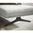 ECKSOFA in Flachgewebe Weiß  259/152 cm  - Schwarz/Weiß, Design, Textil/Metall (259/152cm) - Dieter Knoll