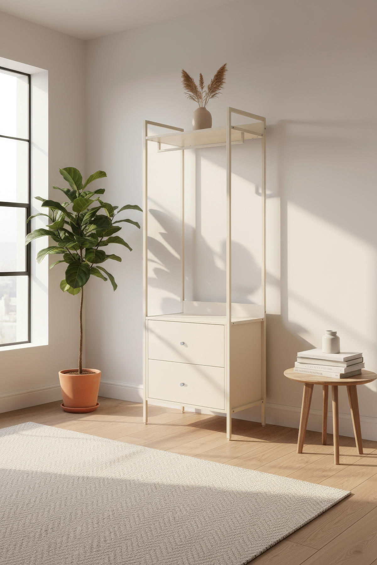 GARDEROBE 64/190/40 cm  - Beige, Modern, Holzwerkstoff/Metall (64/190/40cm) - MID.YOU