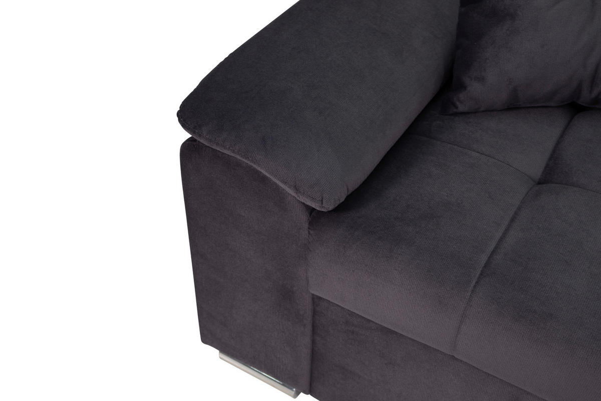 ECKSOFA Grau Zierkissen  - Grau, Trend, Textil (257/167cm) - Livetastic