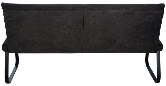 SITZBANK 180/94,5/70 cm Webstoff Braun  - Schwarz/Braun, Design, Textil/Metall (180/94,5/70cm) - Novel
