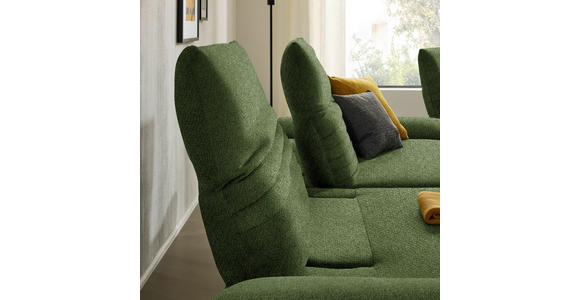 ECKSOFA  in Chenille Grün  170-195/280 cm  - Schwarz/Grün, Design, Textil/Metall (170-195/280cm) - Dieter Knoll