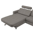 ECKSOFA in Webstoff Grau  - Schwarz/Grau, Design, Kunststoff/Textil (165/257cm) - Xora