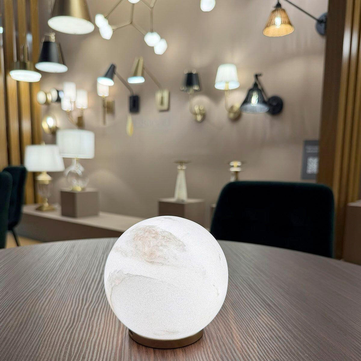 LED-TISCHLEUCHTE Elstead Lighting 11.7/12 cm   - Alabasterfarben, KONVENTIONELL, Stein/Metall (11.7/12cm) - Elstead Lighting