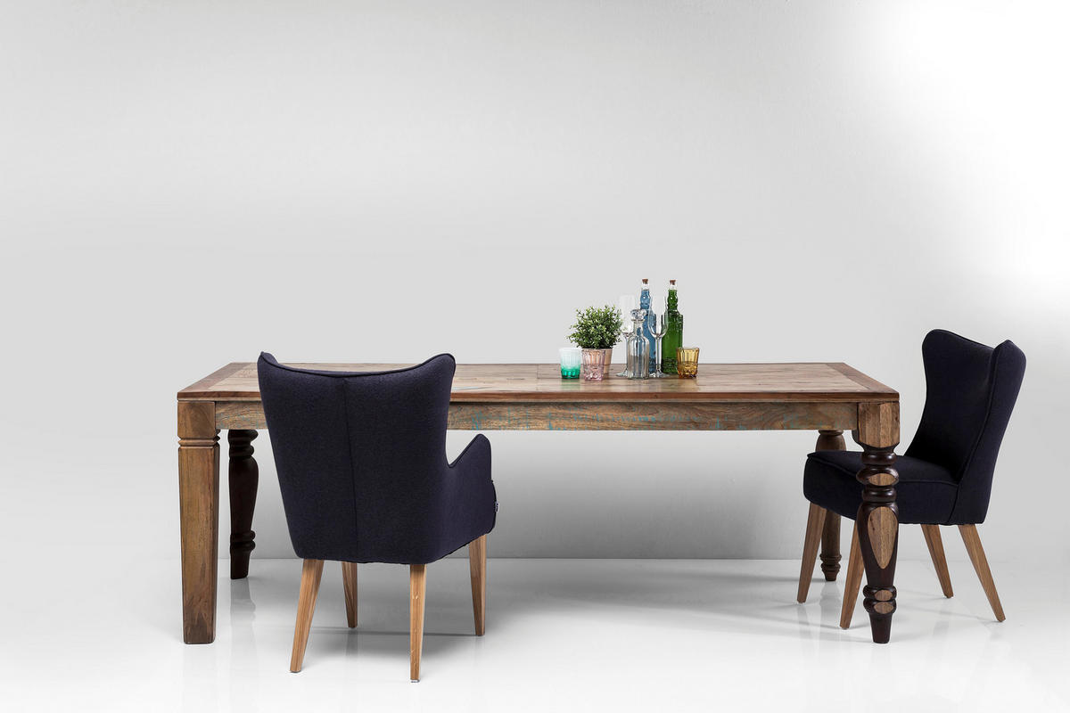 ESSTISCH Mangoholz, Pappel, Eukalyptusholz massiv rechteckig Braun  - Braun, Design, Holz (220/100/76cm) - Kare-Design