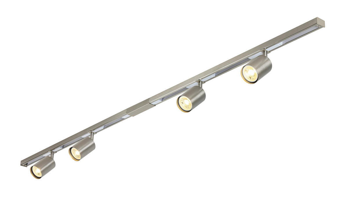 SCHIENENSYSTEM 120/5,5/14 cm  - Nickelfarben, Trend, Kunststoff/Metall (120/5,5/14cm) - Collett's Monde