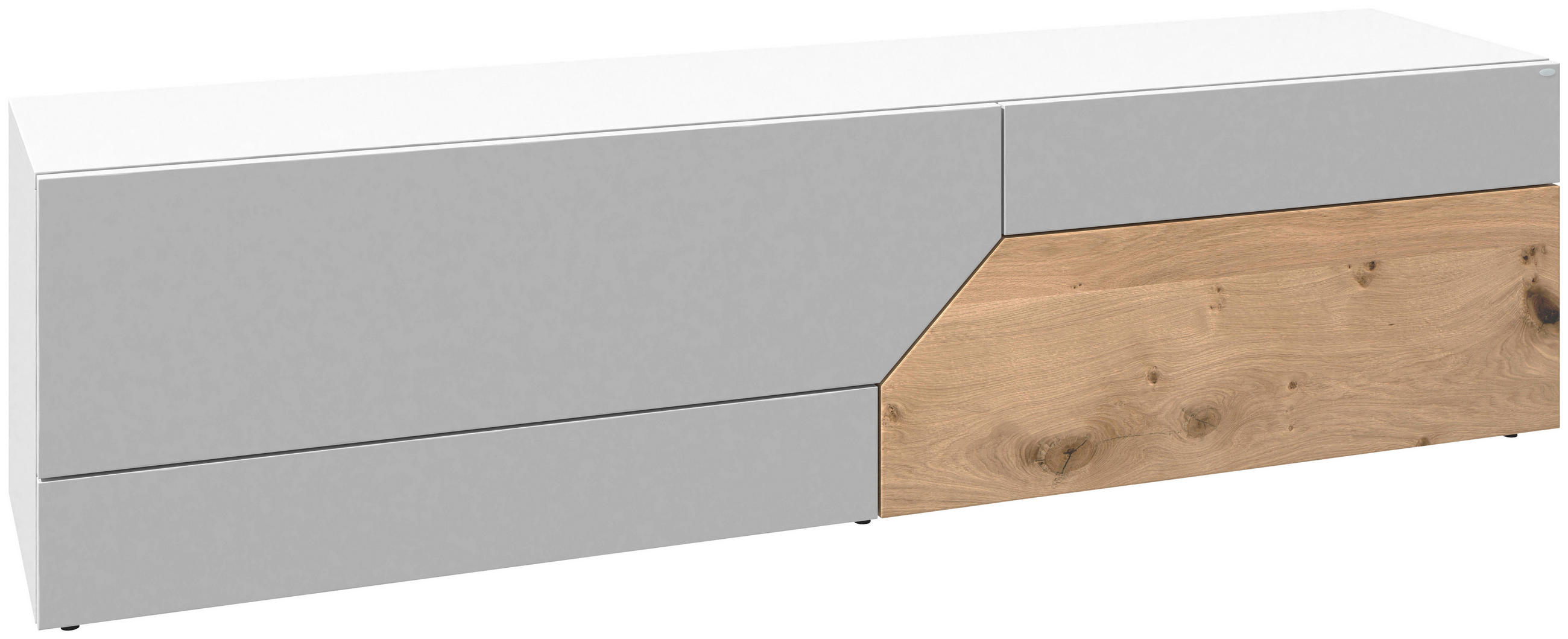 LOWBOARD Weiß, Wildeiche  191,9/50/44,5 cm  - Wildeiche/Weiß, Design, Holz/Holzwerkstoff (191,9/50/44,5cm) - Voglauer