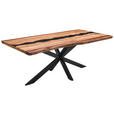 TISCHPLATTE in Holz, Naturmaterialien 240/100/5,5 cm - Schwarz/Akaziefarben, Design, Naturmaterialien/Holz (240/100/5,5cm) - Landscape