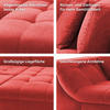 ECKSOFA Rot Mikrofaser  - Chromfarben/Rot, Design, Kunststoff/Textil (250/190cm) - Livetastic