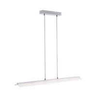 LED-DECKENLEUCHTE 100/8,0/120 cm  - Edelstahlfarben, Design, Glas/Kunststoff (100/8,0/120cm)