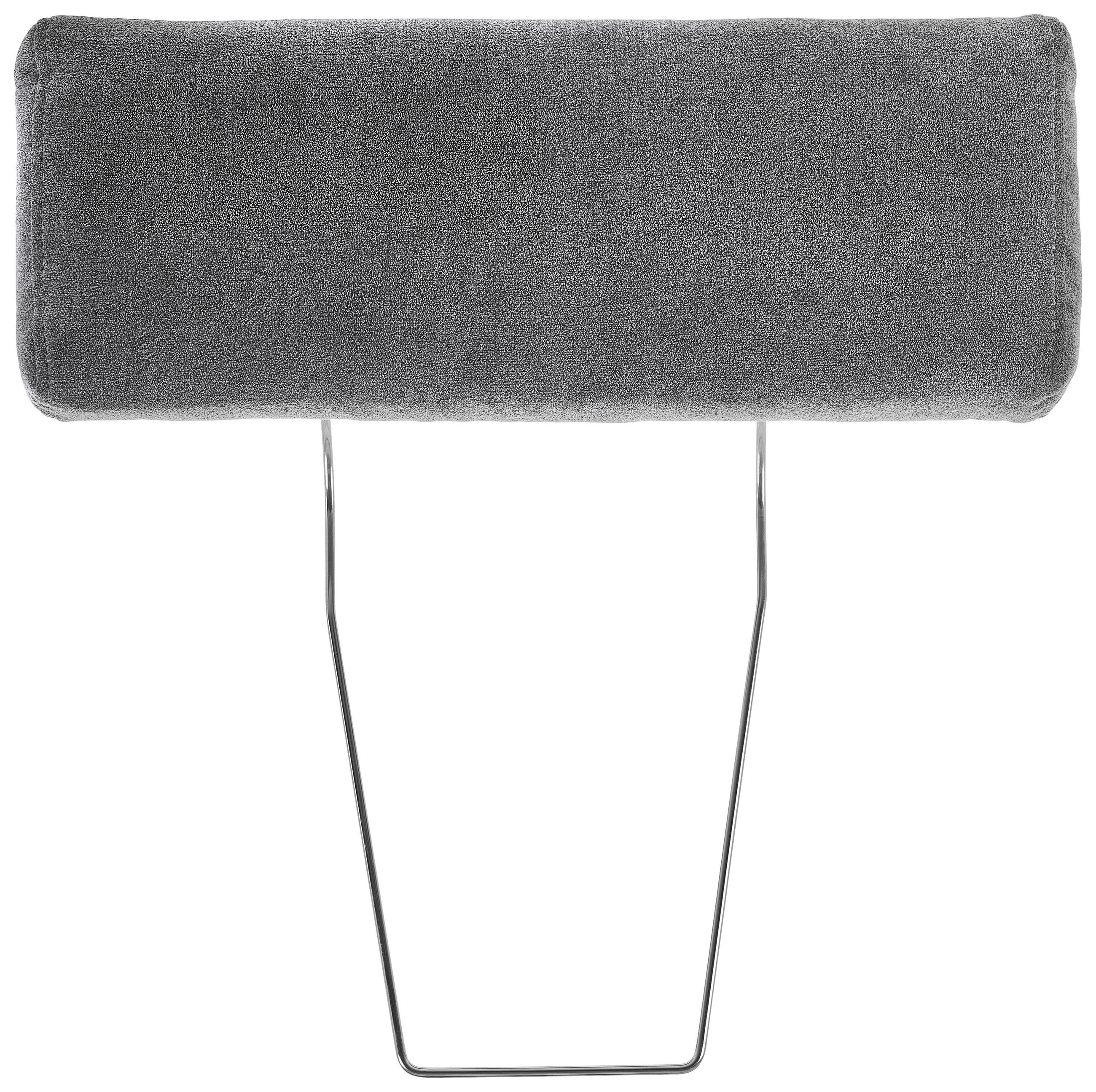 KOPFSTÜTZE in Velours  - Dunkelgrau, Konventionell, Textil (55/21/10cm) - Hom`in