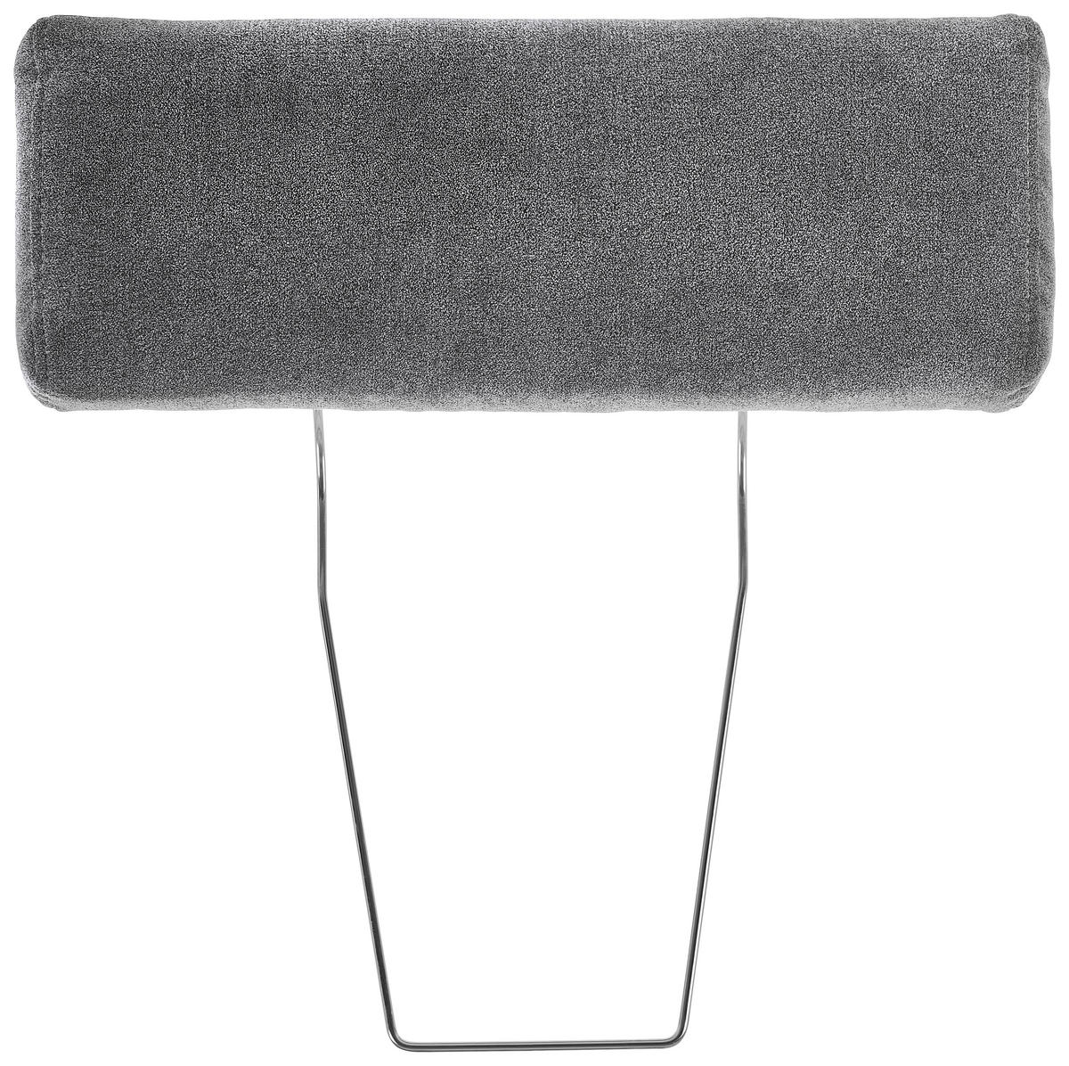 KOPFSTÜTZE in Velours  - Dunkelgrau, Konventionell, Textil (55/21/10cm) - Hom`in