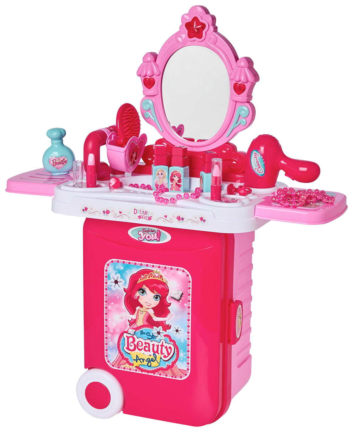 KINDER-FRISIERKOFFER  - Rosa, Basics, Kunststoff (24,5/16/39cm)