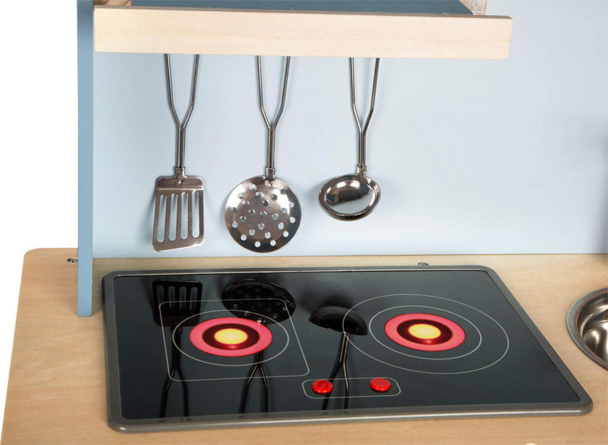 KINDERKÜCHE Tasty  - Hellblau, Basics, Holz/Metall (57/87/28cm) - small foot