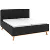 POLSTERBETT 160/200 cm,  in Anthrazit, Matratze, Lattenrost, Bettkasten, H2 + H2 = mittel  - Eichefarben/Anthrazit, Design, Holz/Textil (160/200cm) - Musterring