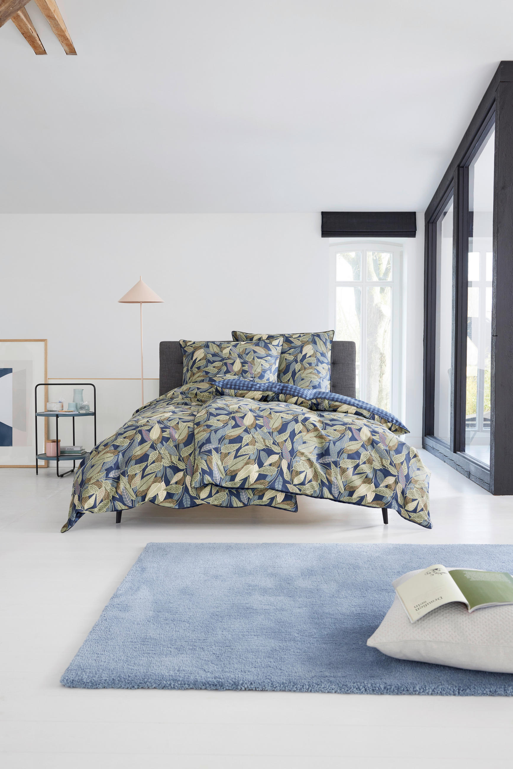 WENDEBETTWÄSCHE E-Macy Satin  - Blau/Braun, Basics, Textil (155/220cm) - Esprit