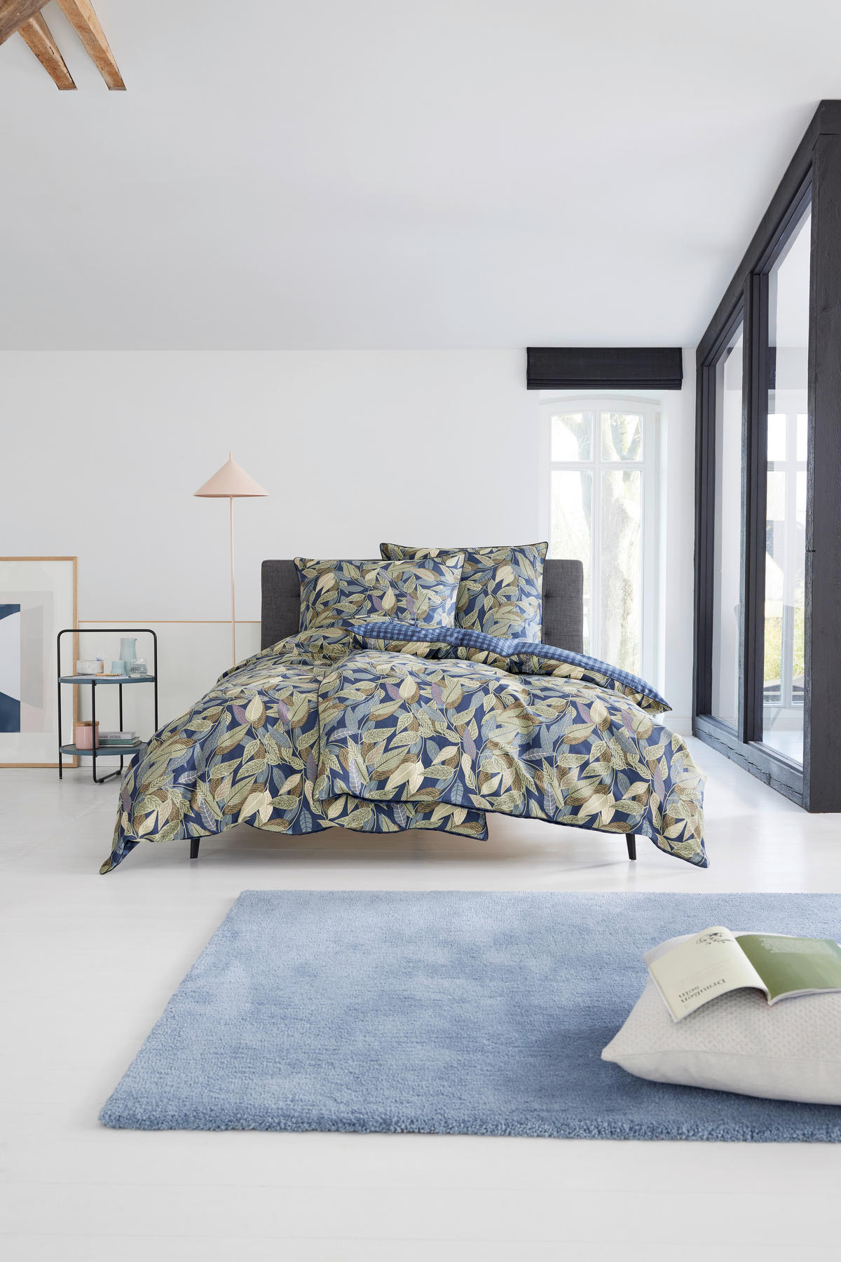WENDEBETTWÄSCHE E-Macy Satin  - Blau/Braun, Basics, Textil (155/220cm) - Esprit