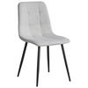 STUHL Webstoff Schwarz, Beige  - Beige/Schwarz, Design, Textil/Metall (45/86.5/55cm) - Stylife