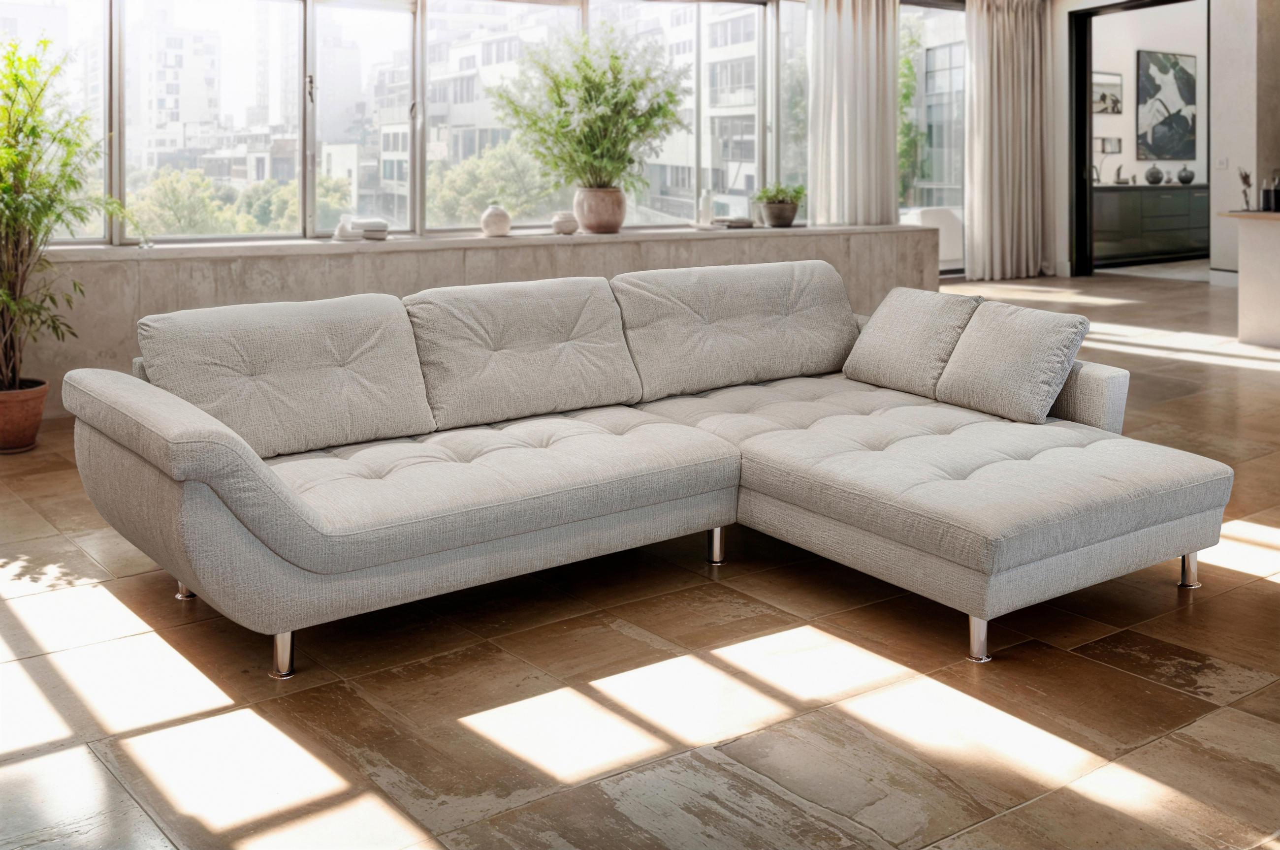 Livetastic ROHOVÁ SEDAČKA, plast, textil, kompozitní dřevo, béžová