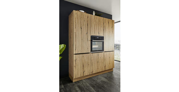 EINBAUKÜCHE   - Eichefarben/Grau, Design, Holzwerkstoff - Dieter Knoll
