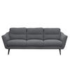 3-SITZER-SOFA in Webstoff Anthrazit  - Anthrazit/Schwarz, Design, Holz/Textil (209/87/88cm) - Livetastic