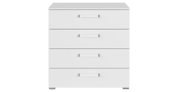 KOMMODE  in 80/81/42 cm  - Silberfarben/Weiß, Design, Holzwerkstoff/Kunststoff (80/81/42cm) - Novel