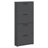 OMARA Z LOPUTAMI ZA ČEVLJE antracit - siva/črna, Design, umetna masa/leseni material (59/136cm) - Carryhome