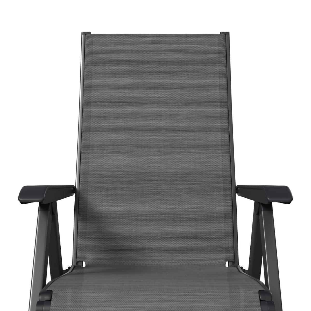 KERTI RELAX KAROSSZÉK 61/111/90 cm  - antracit/szürke, Konventionell, műanyag/textil (61/111/90cm) - Kettler