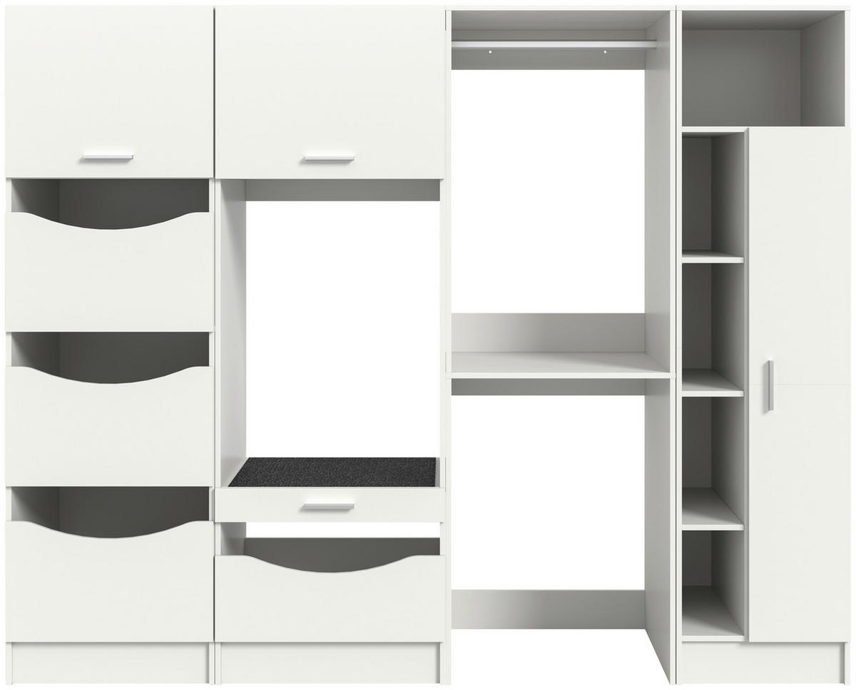 HAUSWIRTSCHAFTSRAUM 242/195/68 cm Weiss  - Weiss, Basics, Holzwerkstoff (242/195/68cm) - MID.YOU