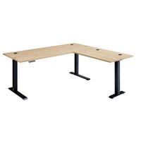 ECKSCHREIBTISCH 185/177/72 cm Schwarz, Eiche Artisan  - Schwarz/Eiche Artisan, Modern, Holzwerkstoff/Metall (185/177/72cm) - MID.YOU