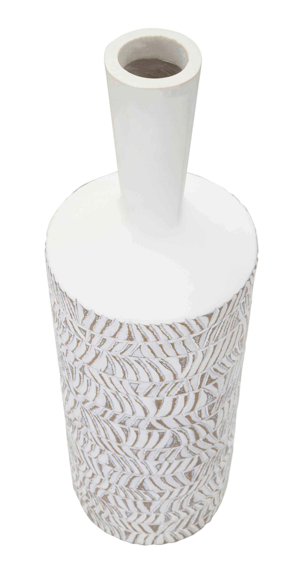 Vase Polyresin Nairobi Bottl  - Weiß, Basics, Kunststoff (15/49.5/15cm)