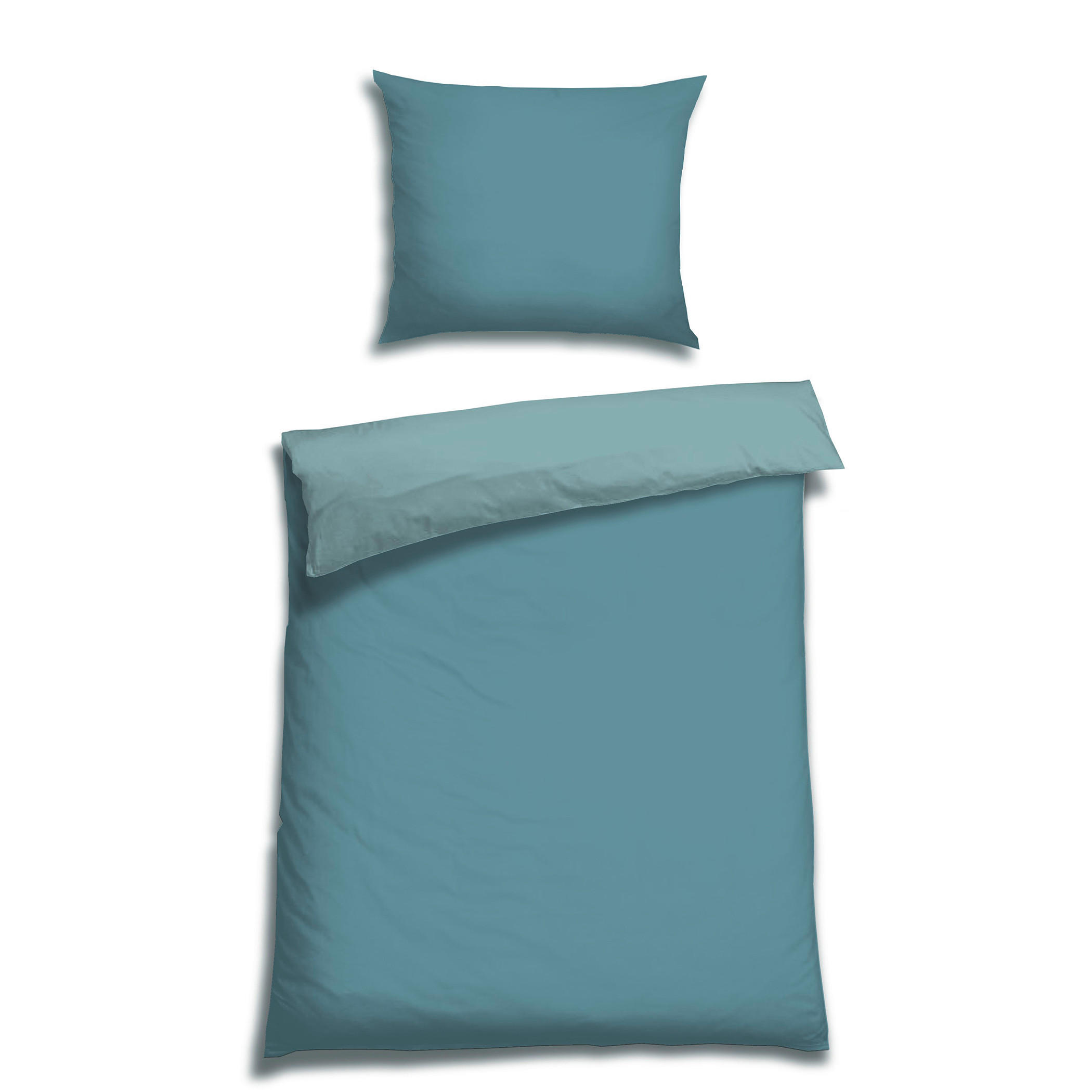 BETTWÄSCHE Satin 140/200 cm  - Türkis, Basics, Textil (140/200cm) - Florella