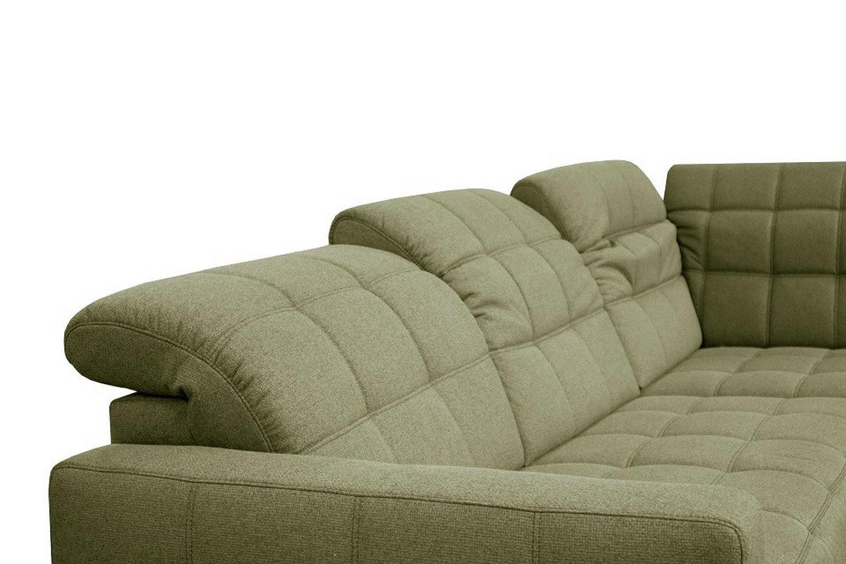 SAROKKANAPÉ textil zöld  - fekete/zöld, Design, textil/fa (297/216cm) - Xora