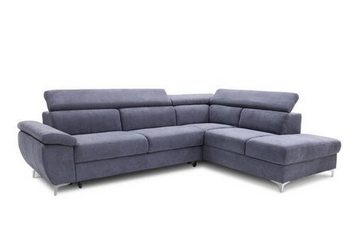 Coltar Extensibil, lemn, textil, material pe bază de lemn, gri - gri, Basics, lemn/textil (286/81/218cm) - Welnova