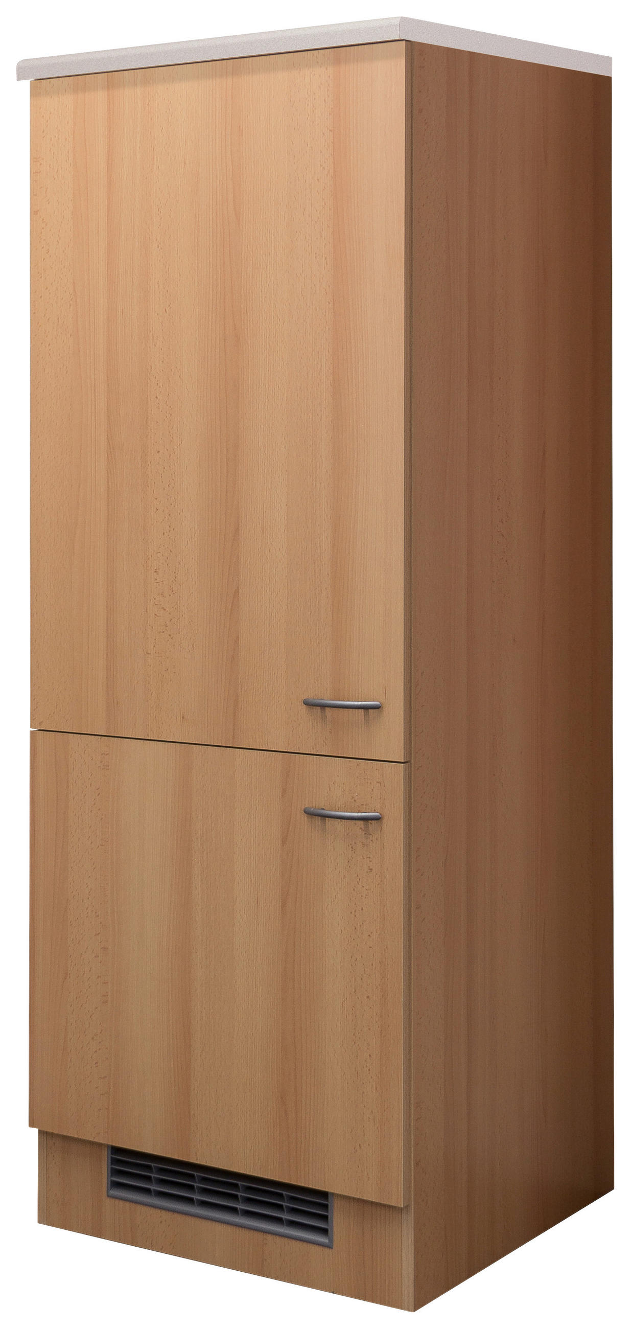 GERÄTEUMBAUSCHRANK 60/160,6/60 cm in Buchefarben - Edelstahlfarben/Beige, KONVENTIONELL, Holzwerkstoff/Kunststoff (60/160,6/60cm) - FlexWell