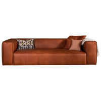 3-SITZER-SOFA in Echtleder Cognac  - Cognac/Schwarz, Modern, Leder/Kunststoff (260/66/104cm) - W.Schillig