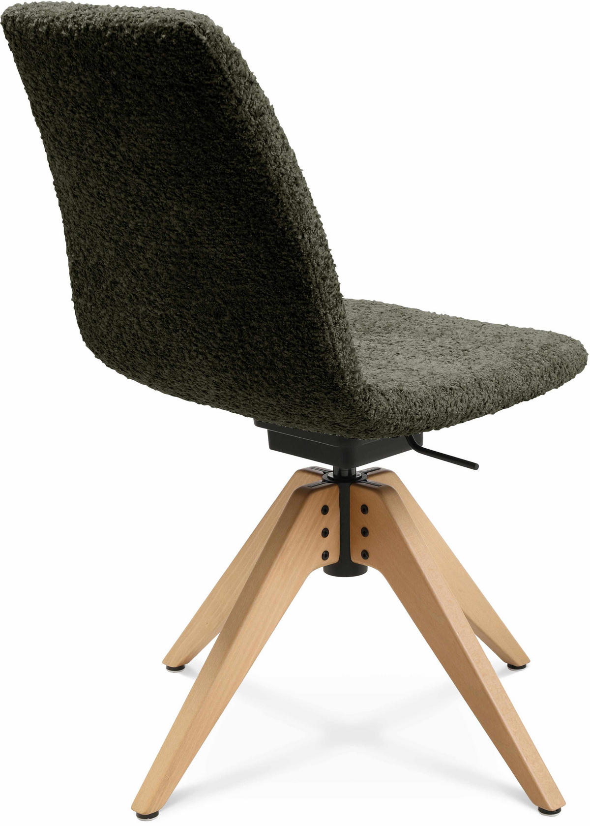 STUHL  in Webstoff  - Dunkelgrün/Eichefarben, Design, Holz/Textil (46/82,5-85,25/55cm) - Johann Jakob