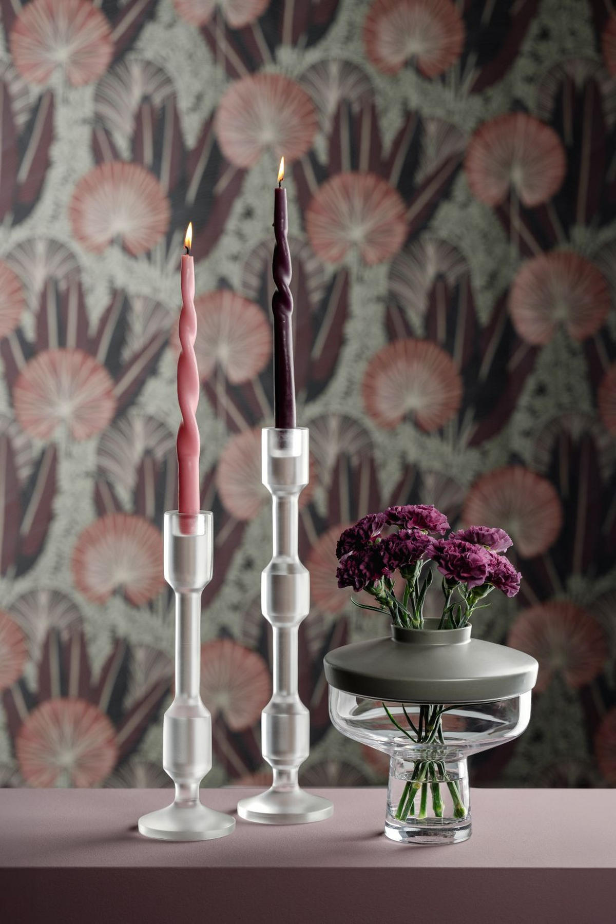 KERZENHALTER - Transparent, KONVENTIONELL, Glas (10,00/40,00/10,00cm) - Leonardo