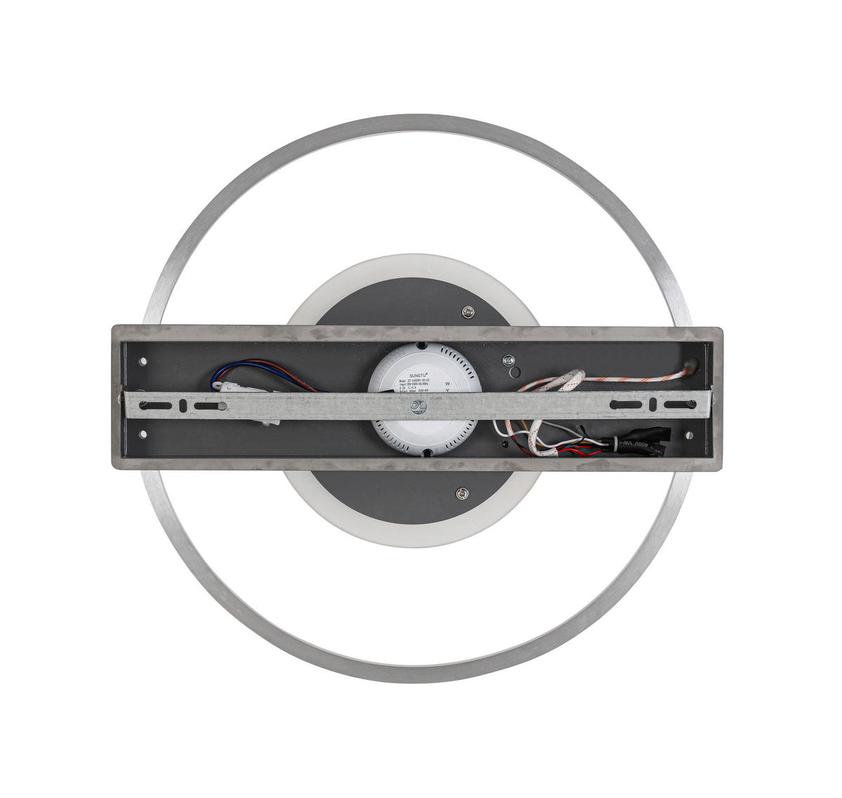 LED-DECKENLEUCHTE 42/40/6 cm   - Grau/Nickelfarben, Trend, Kunststoff/Metall (42/40/6cm) - Novel