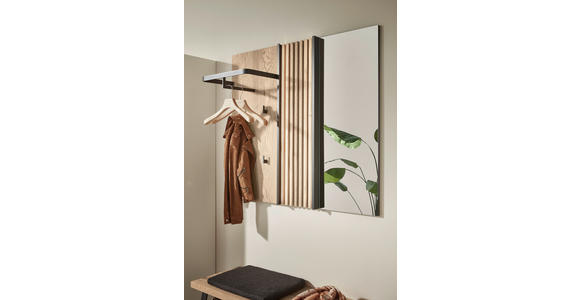 GARDEROBENPANEEL  in 109/115/29 cm  - Eichefarben, Design, Glas/Holz (109/115/29cm) - Johann Jakob