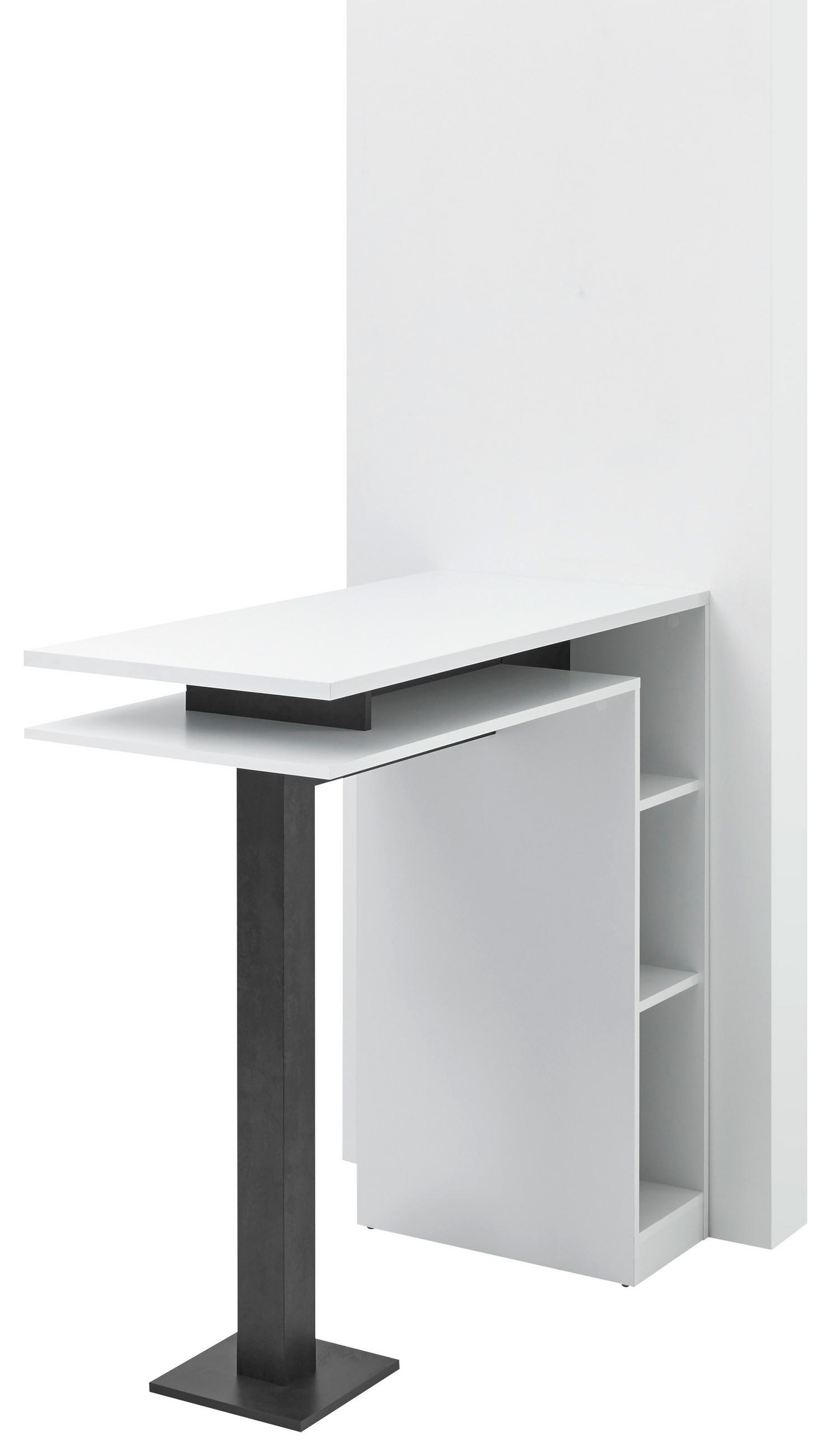 BARBORD i trämaterial  108/50/103 cm  - vit/grå, Modern, trämaterial (108/50/103cm) - Hom`in