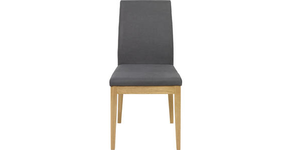 STUHL in Holz, Textil Anthrazit, Eichefarben - Eichefarben/Anthrazit, Natur, Holz/Textil (48/94/58cm) - Voleo